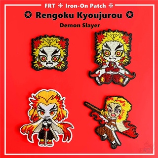 ☸ แผ่นแพทช์เหล็ก ลาย Demon Slayer Rengoku Kyoujurou ☸ แผ่นแพทช์รีดติดเสื้อ ลายการ์ตูนอนิเมะ DIY จํานวน 1 ชิ้น