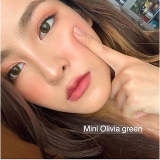 ** -400 **Mini Olivia  Green คอนแทคเลนส์ Kitty kawaii DIA 14.2