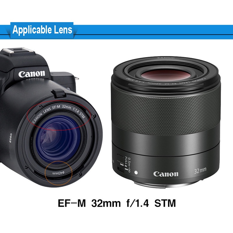 เลนส์ฮู้ด Ef-M 32 มิลลิเมตร F / 1.4 Stm สําหรับกล้อง Canon Es-60 #4