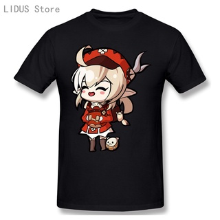 2020 Genshin IMPACT เสื้อยืดลําลองแฟชั่นสําหรับผู้ชายผ้าฝ้ายแขนสั้น discount
