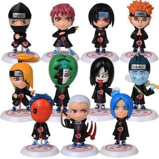 ตุ๊กตาฟิกเกอร์ อนิเมะนารูโตะ Akatsuki ของเล่น ของขวัญ สําหรับสะสม ตกแต่ง 11 ชิ้น ต่อชุด