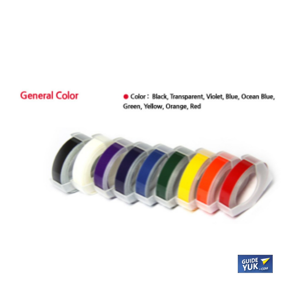 Hitam เทปฉลาก Motex emboss ONLY สีดํา