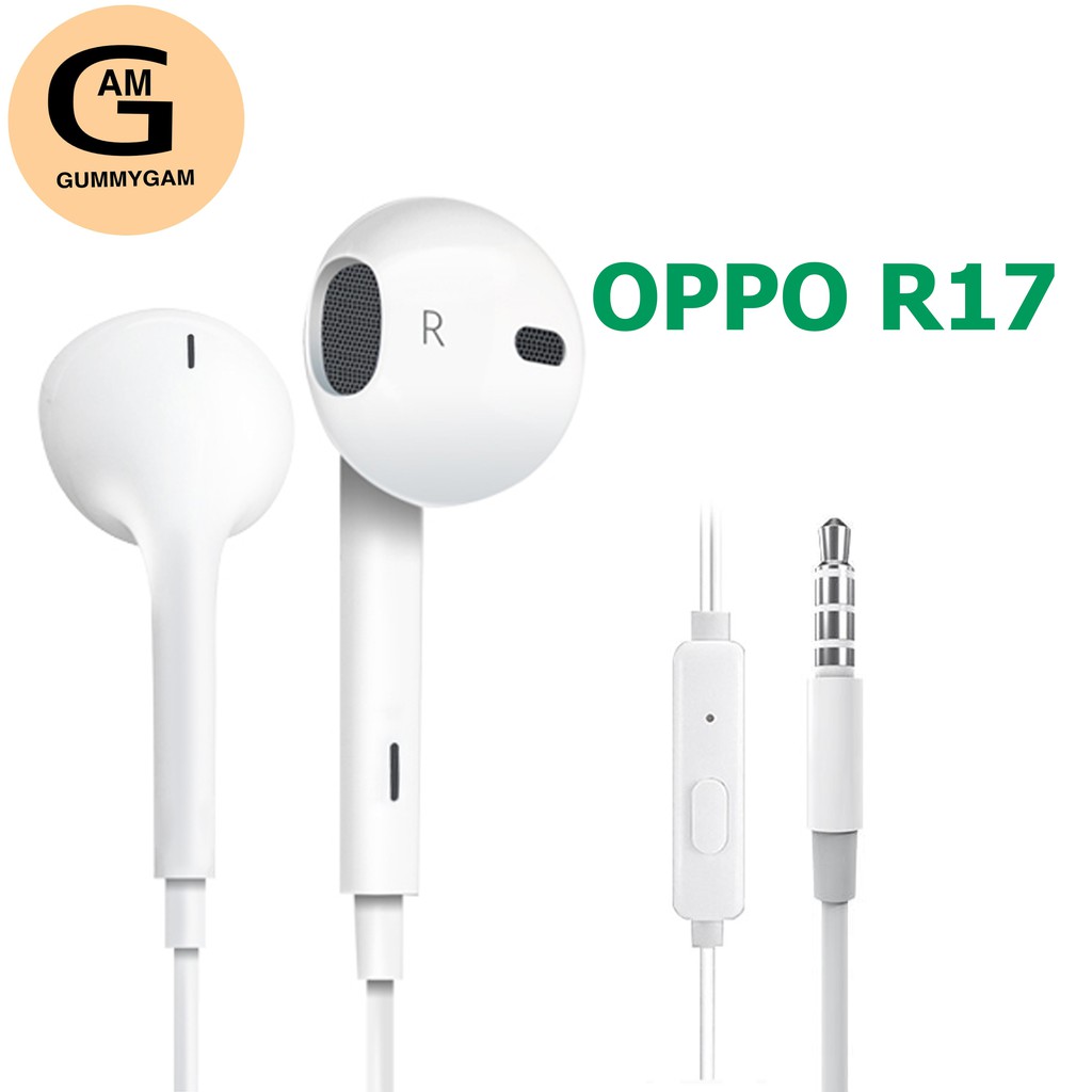 หูฟัง OPPO R17 ของแท้ ใช้กับช่องเสียบขนาด 3.5 mm ใช้ได้กับ OPPO ทุกรุ่น R9 R15 R11 R7 R9PLUS A57 A77 A3S รับประกัน 1 ปี