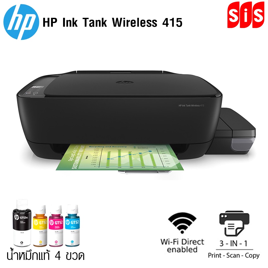 เครื่องปริ้นเตอร์ PRINTER HP 415 Ink Tank Wireless All-In-One (ประกันศูนย์ SiS)
