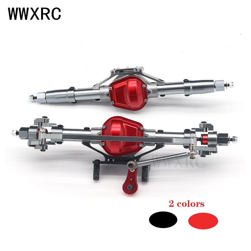 RC รถโลหะ CNC เพลาด้านหน้าด้านหลังสําหรับ 1/10 RC Crawler Axial SCX10 RC4WD D90