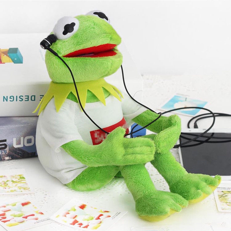 40cm Kermit Muppet Toy The Frog Soft Plush Stuffed Available With White T-shirt