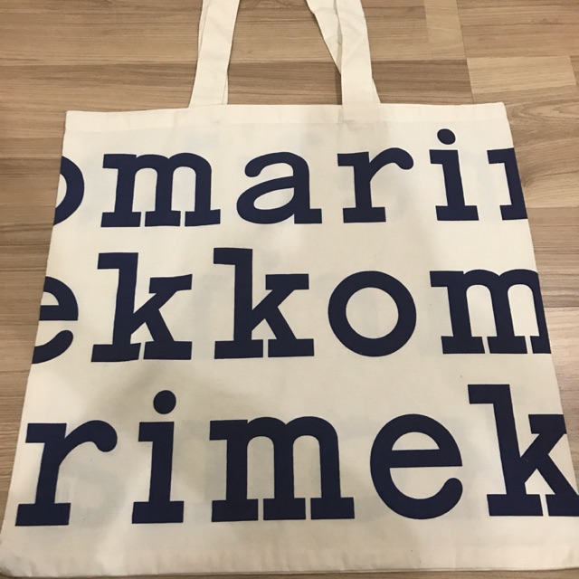 Marimekko tote bag Blue logo. พร้อมถุงกระดาษ | Shopee Thailand