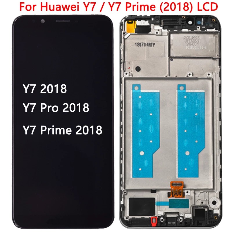 อะไหล่หน้าจอสัมผัส LCD แบบเปลี่ยน สําหรับ Huawei Y7 2018 Y7 Prime 2018 Y7 Pro 2018 LDN-L01 LX3