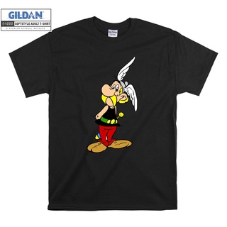 เสื้อยืดโอเวอร์ไซส์เสื้อยืด ลายดิสนีย์ Asterix And Obelix โอเวอร์ไซซ์ ไซซ์ S-M-L-XL-XXL-3XL-4XL-5XLS-3XL