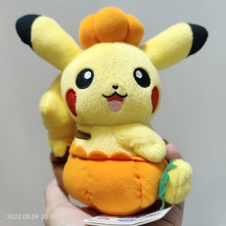 ตุ๊กตา ปิกาจู โปเกม่อน ฟักทอง ชุดฮาโลวีน Pokemon Pikachu Plush Doll Halloween Pumpkin BANPRESTO 6.5นิ้ว ป้ายห้อย หายาก