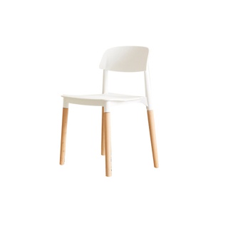 [ส่งฟรี เหลือ579] HomeHuk เก้าอี้มินิมอล เก้าอี้กินข้าว ขาไม้ 46x47x75 cm ที่นั่งพลาสติก เก้าอี้พลาสติก เก้าอี้นั่งเล่น เก้าอี้ทำงาน เก้าอี้คาเฟ่ เก้าอี้ร้านอาหาร เก้าอี้เกาหลี เก้าอี้ดีไซน์ เก้าอี้นั่ง PP Standard Chair with Beech Leg โฮมฮัก