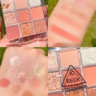 N193 IC EECK อายแชโดว์พาเลท 9สี เนื้อแมท ประกายชิมเมอร์ สีสวย ติดทน กันน้ํา พกพาสะดวก