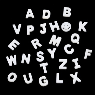 ลูกปัดไข่มุกธรรมชาติ ลายตัวอักษร A-Z สําหรับทําเครื่องประดับ สร้อยคอ สร้อยข้อมือ DIY 2 ชิ้น