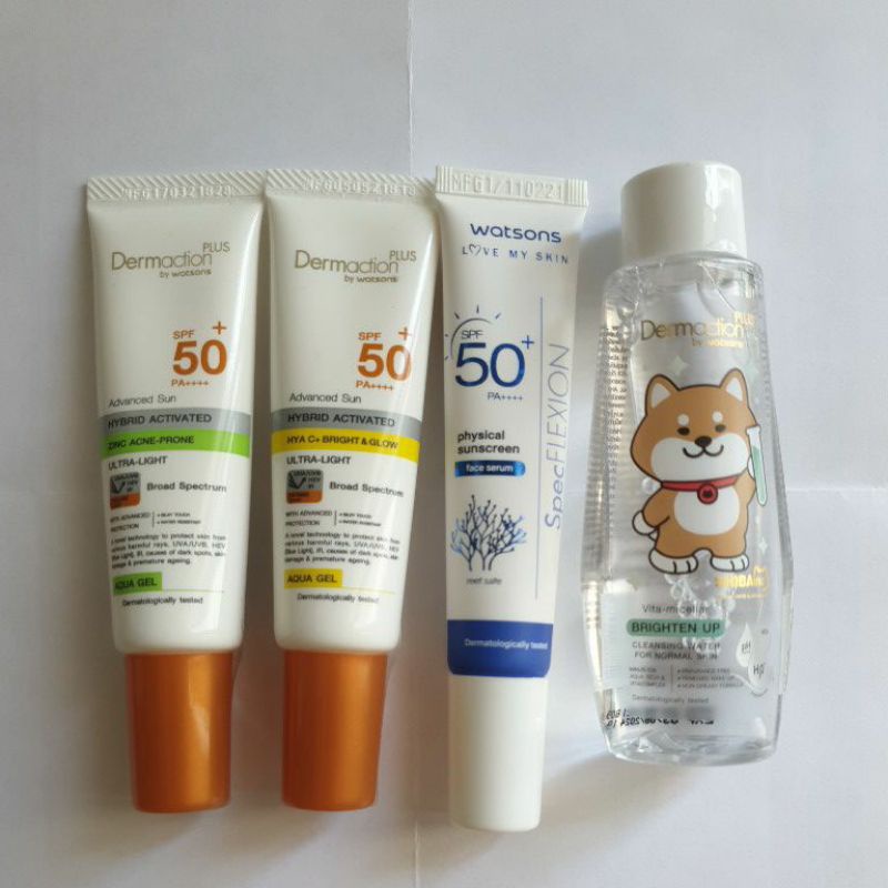 Dermaction Plus by Watsons Advanced Sun Hybrid SPF50 มี 4 แบบ ...