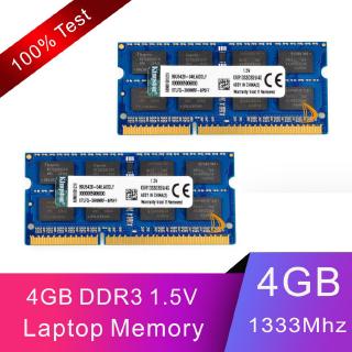 8gb ( 2x4gb ) Kingston 4gb 2rx 8 Pc 3-10600 S Ddr 3 1333 Mhz หน่วยความจําแล็ปท็อปโน๊ตบุ๊ค Ram Sodimm 8gb