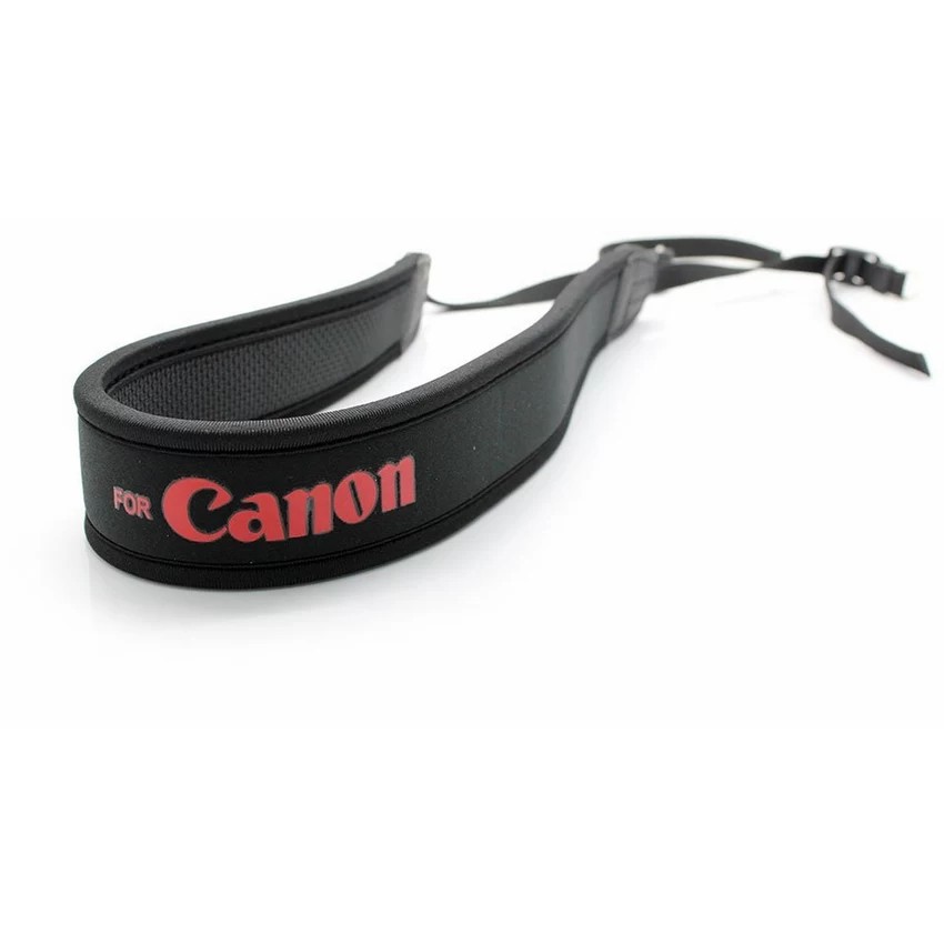 Sony Canon Nikon Sony Neoprene สายคล้องคอสําหรับกล้อง / DSLR - สีดํา
