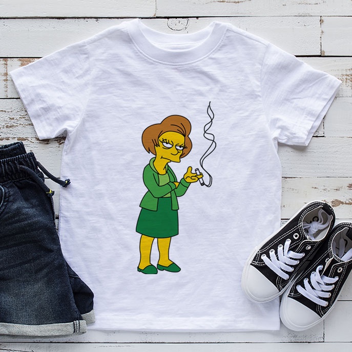 The Simpsons Edna Krabappel เสื้อยืดเด็ก อายุ 1-10 ปี