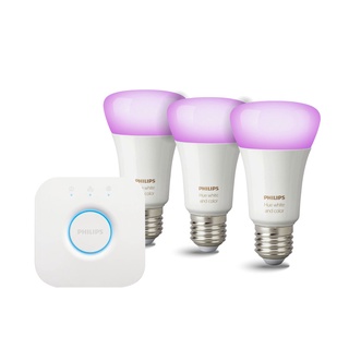 [โค้ด PHILSBD50 ลด500.-] Philips Hue WCA Starter Kit ชุดหลอดไฟแอลอีดี ฟิลิปส์ 16 ล้านเฉดสี 7.5W ขั้ว E27