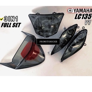 3in1 ฝาครอบไฟหน้า และไฟท้าย สําหรับ Yamaha 135LC LC135 V1