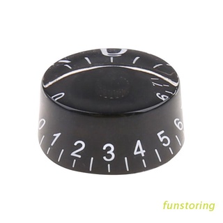 FUN 1pc Knob Button Volume Tone Control For LP Electric Guitar Bass Parts Black White Numerals