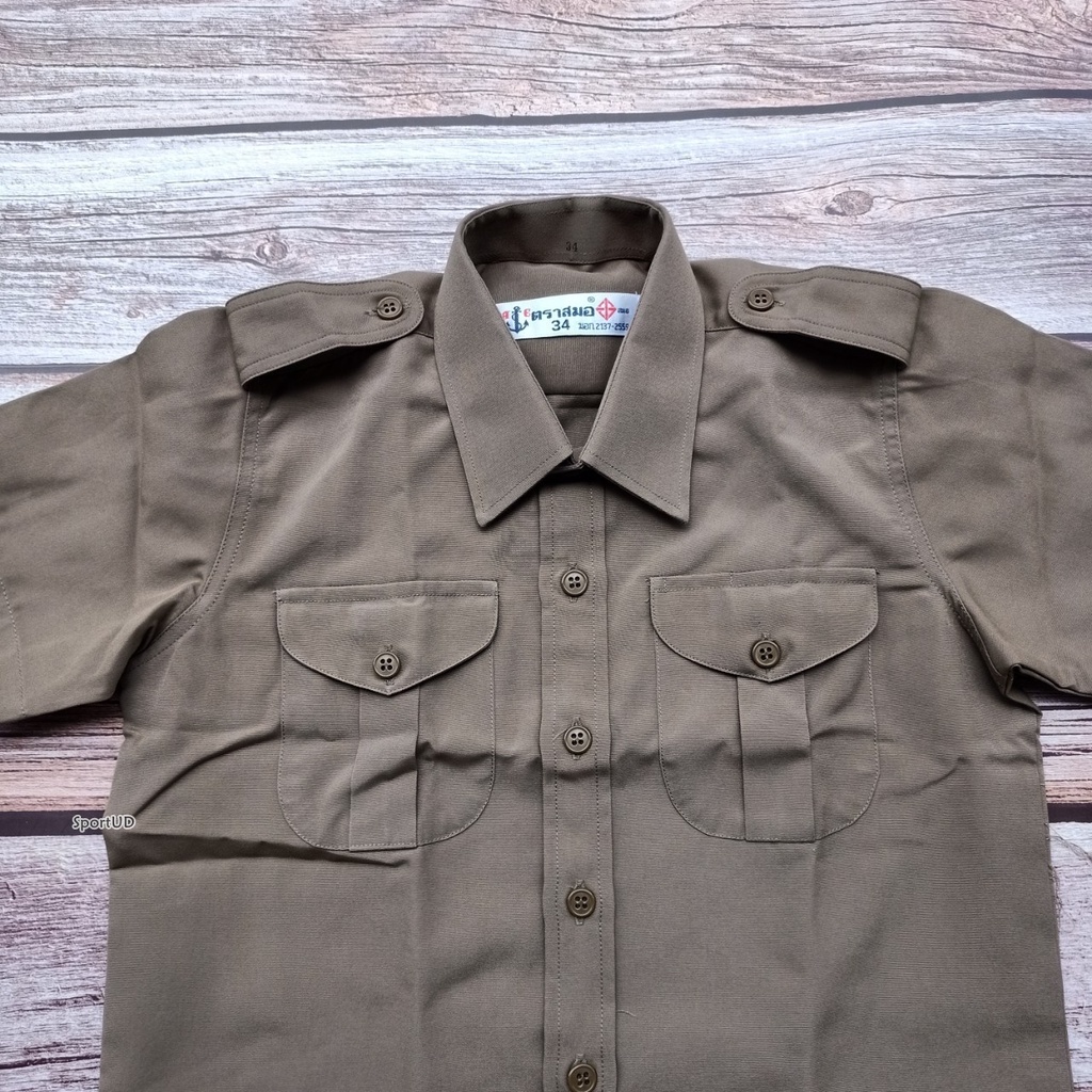 [ มีบิลสำหรับเบิก รร. ให้ค่ะ ] เสื้อนักเรียน เสื้อลูกเสือ ผ้าโทเร สีกากี ตราสมอ รหัส SA1430700 ราคา ถูกที่สุด ดีลบีเคเค แกลเลอรีภาพที่ 5
