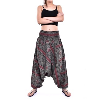 กางเกงม้งเด็กดอย Harem Pants Long (Unisex) กางเกงม้งขายาว กางเกงผ้าฝ้าย