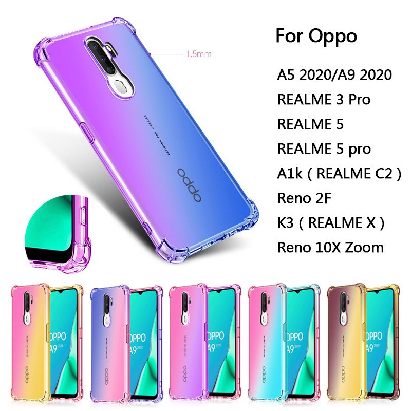 เคสซิลิโคน สำหรับ Oppo A5 A9 2020 Reno 2f A5s A3s Realme 5 Pro 5i 6i