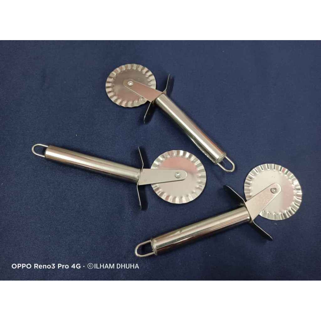 PISAU PIZZA / STAINLESS STEEL PIZZA / ROLLING CUTTER SLICER / PISAU PIZZA SATU MATA
