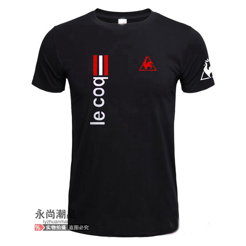 เสื้อผ้าบุรุษ ไม่เป็นทางการ เสื้อยืด Le Coq Sportif Logo เสื้อผ้าบุรุษ ไม่เป็นทางการ เสื้อยืด ถูกพิมพ์ แขนสั้น ฝ้ายท็อปส