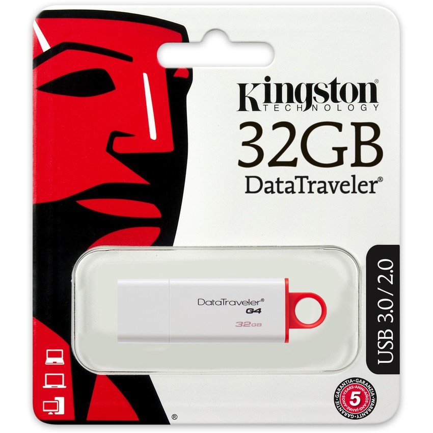 Kingston แฟลชไดร์ฟ DTIG4 DataTraveler G4 USB 3.0 32GB (Red)