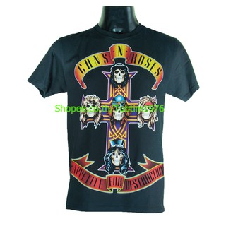 เสื้อยืดสุดเท่เสื้อวง Guns N Roses เสื้อวินเทจ ลายอมตะ เสื้อวินเทจ กันส์แอนด์โรสเซส GUN1219S---5XL