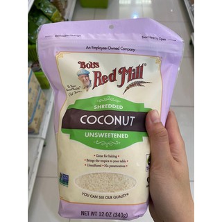 Bobs Red Mill Shredded Coconut unsweetened มะพร้าว เกล็ดมะพร้าว ขูดฝอย ไม่หวาน คีโต Keto 340 กรัม