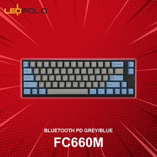 คีย์บอร์ดไร้สาย LEOPOLD FC660M Bluetooth PD Grey/Blue (ภาษาอังกฤษ) ประกันศูนย์ 1 ปี