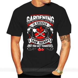 เสื้อยืดแขนสั้น ผ้าฝ้าย 100 ขนาดใหญ่ พิมพ์ลาย Gardening Than Therapy แฟชั่นสตรีท สําหรับบําบัดS-5XL