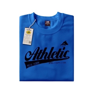 เสื้อยืดแขนสั้น สีน้ำเงิน ลาย Athletics