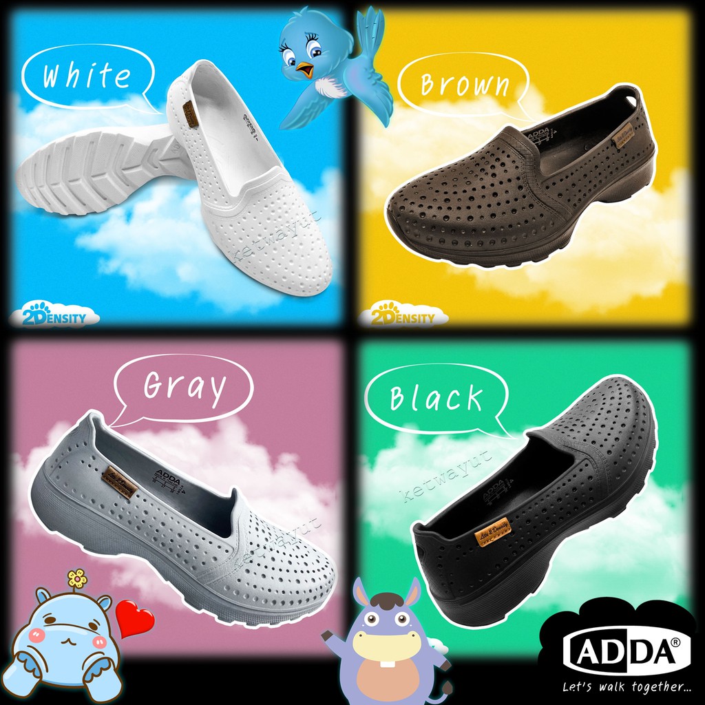 รองเท้าคัชชู รองเท้าแตะแบบสวม หัวโตแบบปิด สำหรับผู้หญิง Adda 5TD61