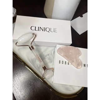 กัวซาแท้ท้าให้ลอง หินนวดหน้า กัวซา หินกัวซา นวดหน้า ROSE Quartz Guasha ลูกกลิ้งหน้า เครื่องสำอางแบรด์เนม