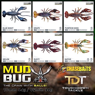 CHASEBAITS MUD BUG 70mm กุ้งยาง มหาเทพ เหมือนจริงสุดยอด ของแท้ 100%