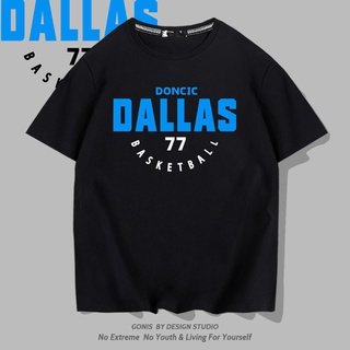 เสื้อยืด ผ้าฝ้ายแท้ พิมพ์ลาย Dallas Lone Ranger Dongcheqi No. 230 กรัม 77 เสื้อยืดแขนสั้นลําลอง ผ้าฝ้ายแท้ ทรงหลวม พิมพ์