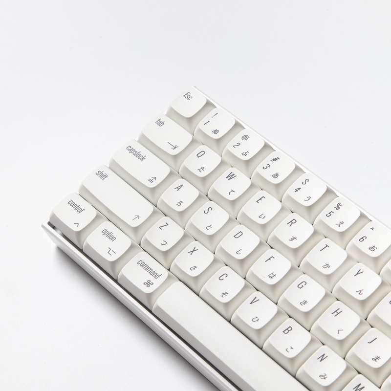 Minimalist White Keycap XDA Profile Japanese PBT Dye Sub คีย์บอร์ดเครื่องกล Keycap 124 คีย์