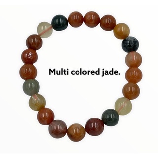 Multi color jade หยกหลากสี bracelet 8mm