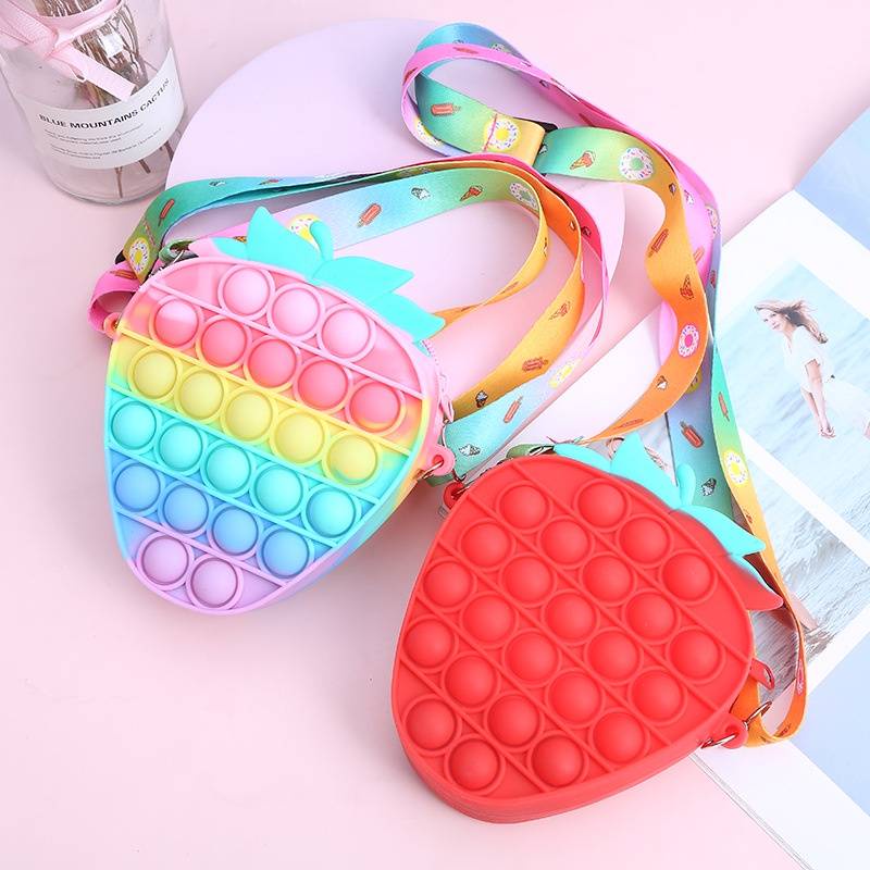 พร้อมส่ง Pop it pop Bubble กระเป๋าสะพายข้างป๊อปอิท รุ่นพาสเทล สุดฮิตลายน่ารักทุกใบ