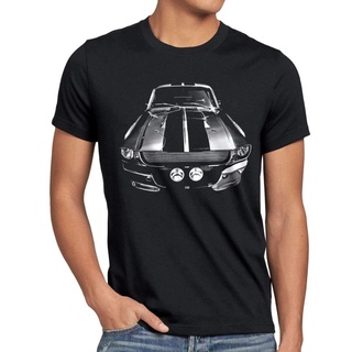 เสื้อยืดผ้าฝ้าย เสื้อยืดลําลอง แขนสั้น พิมพ์ลาย Eleanor Muscle Car Mustang สําหรับผู้ชาย IAiiml77NIpbio55