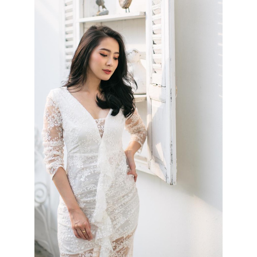 Lace Dress  Jane Soraya (White)