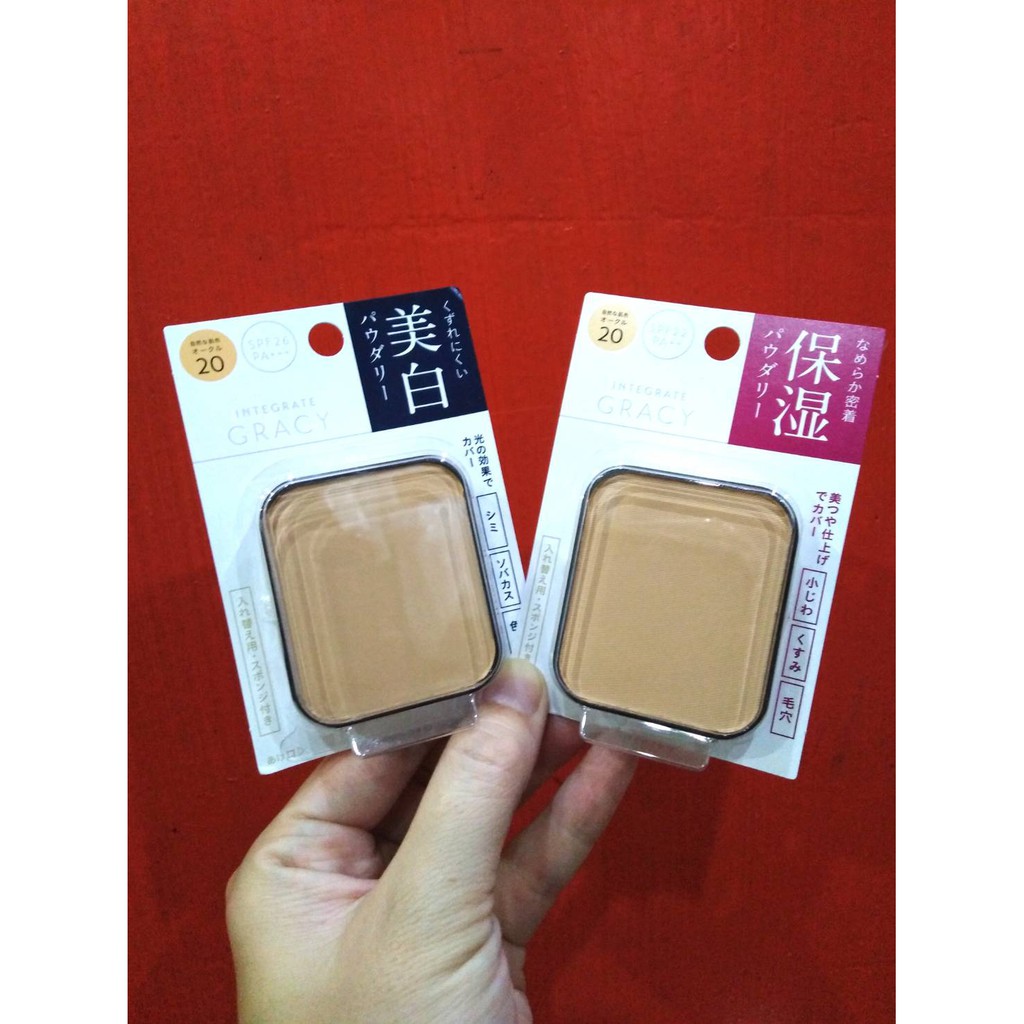 ของแท้ หิ้วเอง พร้อมส่ง แป้ง Shiseido Japan INTEGRATE GRACY White Powder Foundation แบบ รีฟิว เบอร์ 20 [137A]