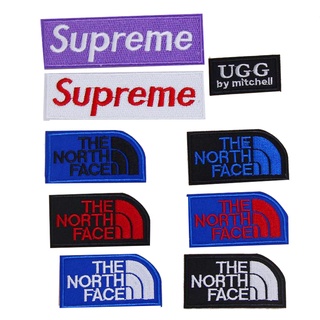 The North Face แผ่นแพทช์สติกเกอร์ ปักลาย Ugg North Supreme สําหรับติดตกแต่งเสื้อผ้า สายรัดแขน กางเกง เคสโทรศัพท์ diy