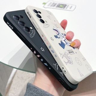 เคสโทรศัพท์สำหรับ OPPO Reno2/Reno2 F/Reno3/Reno4 4G/Reno4 PRO/Reno4 Z 5G/Reno5 5G/Reno5 Pro/ Reno6/Reno6 Pro/Reno6z 5g  เด็กการ์ตูนน่ารักบุคลิกภาพนักบินอวกาศกล้อง All-Inclusive โทรศัพท์มือถือกรณีกันน้ำและ Drop-Proof แฟชั่นบุคลิกภาพกันกระแทกซิลิโคนป้องกัน