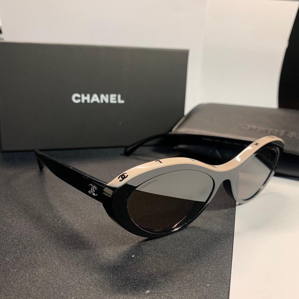 Chanel Black /Brown 5416 Cat-Eye Sunglasses Chanel TLC