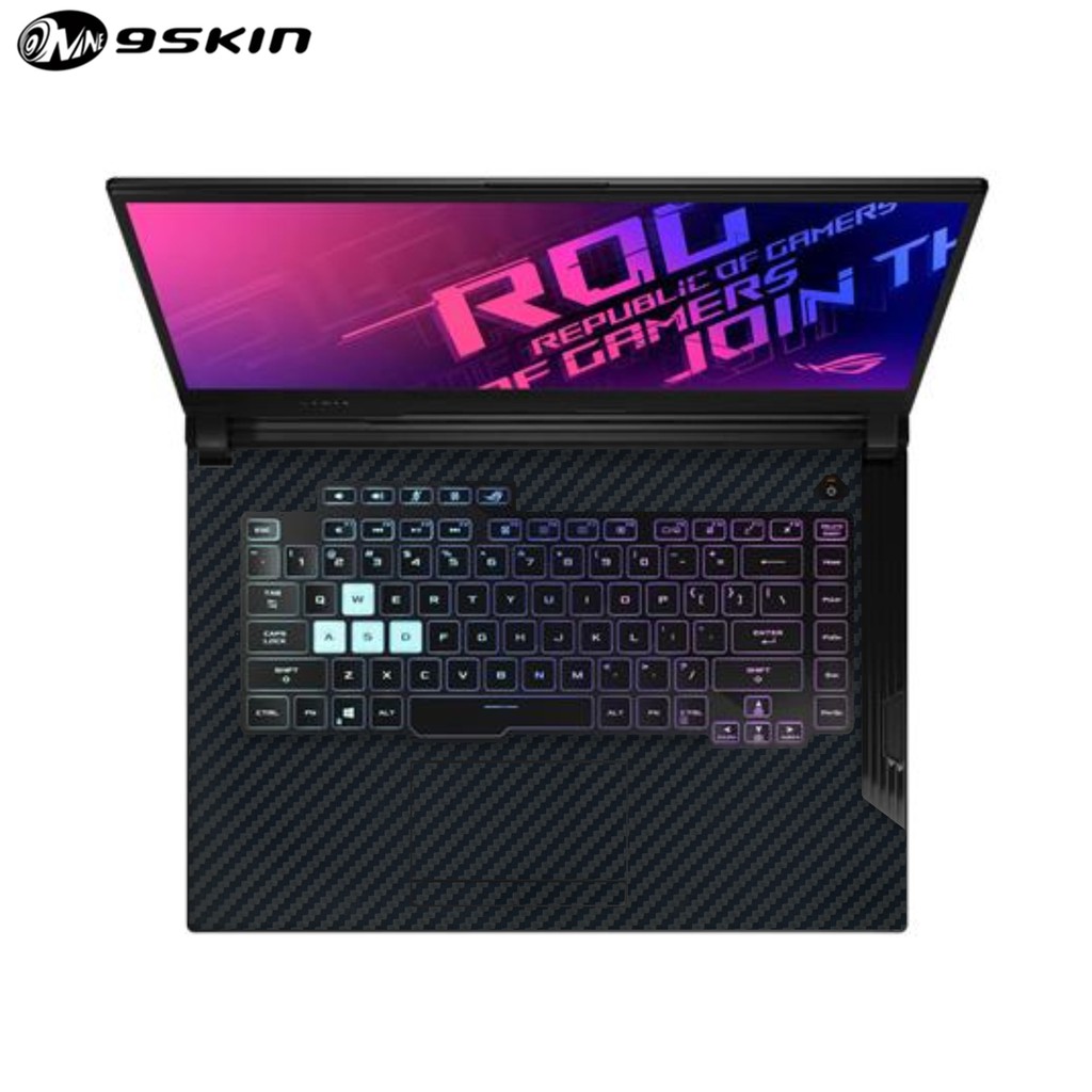 9Skin - ตัวป้องกันผิวระดับพรีเมียมสําหรับ ROG Strix G15 G512 - 3M Black Carbon (INSIDE)