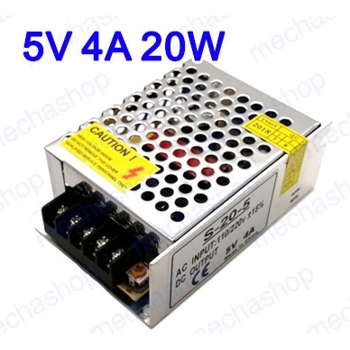 เพาเวอร์ซัพพลาย Power supply 5V 4A 20W Switching Power Supply lighting Transformer AC 110V/220V to DC 5V